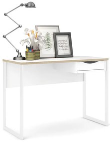 Бяла работна маса , 110 x 48 cm Function Plus - Tvilum
