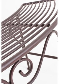 Черно-тъмнокафява метална градинска пейка Fuego – Garden Pleasure