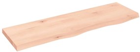 363561 vidaXL Стенен рафт, 100x30x(2-4) см, необработен масивен дъб