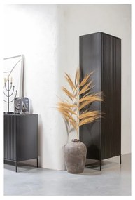 Черен гардероб от масивен бор 60x210x42 cm Gravure – WOOOD