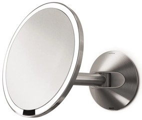 Стенно/козметично огледало със светлина/увеличително (5x) ø 20 cm Sensor – simplehuman