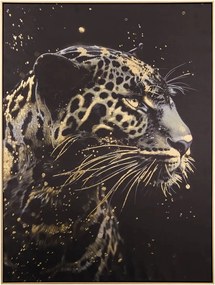 Картина atmosphera Lupita, Принт на платно 58x78 см, Леопард, Ефект алуминий