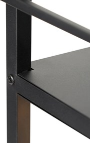 Интелигентна индустриална подова лампа черна с WiFi G95 - Cage Rack