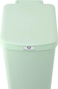 Кош за боклук с педал Brabantia StepUp 1005558, 40 л, Екологични материали, Голям отвор, Светлозелен
