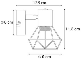 Интелигентен прожектор черен въртящ се и наклоняващ се с WiFi P45 - Mosh