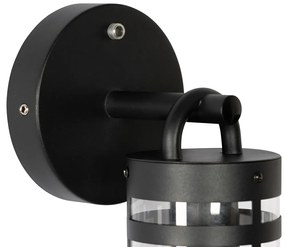 Външна стенна лампа черна IP44 с датчик за здрач - Ruben