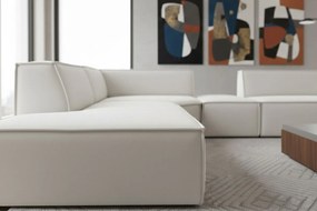 Ъглов диван Fubu L–Екрю–Ляв