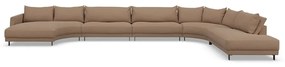 Ъглов диван в тухлен цвят с форма на буквата "U" Samba - Furninova