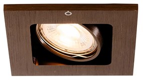 Комплект от 6 модерни вградени спота тъмен бронз регулируеми - Qure