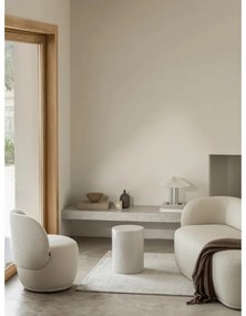 Бяла/в сребрист цвят затъмняваща се настолна лампа с текстилен абажур (височина 36 cm) Taite – Blomus