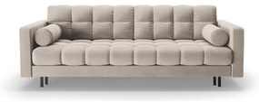 Бежов кадифен разтегателен диван с място за съхранение 222 cm Bali – Cosmopolitan Design