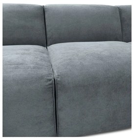 Сив ъглов диван от рипсено кадифе (десен ъгъл) Sting – Scandic