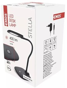 Матовочерна настолна LED лампа с възможност за димиране (височина 55 cm) Stella - EMOS
