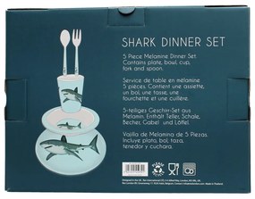 Детски комплект от за хранене 5 бр. Sharks – Rex London