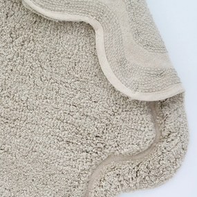 Бежов ръчно изработен памучен кръгъл килим подходящ за пране ø 110 cm Sweet April Lin – Nattiot