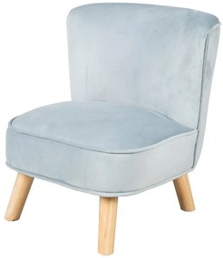 Светлосиньо кадифе бебешки стол Lil Sofa - Roba
