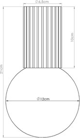 Светлокафяво осветително тяло за таван със стъклен абажур ø 12 cm Orbital – Sollux