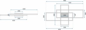 Плафон LED + дистанционно управление WHITE APP660