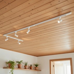 Модерна релсова система с 5 прожектори 1-фазен бяла - Jeany