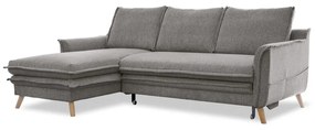 Сив сгъваем ъглов диван (ляв ъгъл) Charming Charlie – Miuform