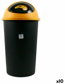 Кошче за Боклук Tontarelli Big hoop Жълт Черен 50 L (10 броя)