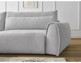 Светлосив ъглов диван Aden – Bobochic Paris