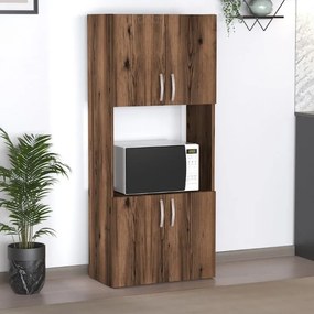 Кухненски шкаф от меламин Armado в цвят опушен орех 60x32x140см.