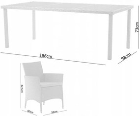 Комплект градински мебели в сив цвят GARDENLINE
