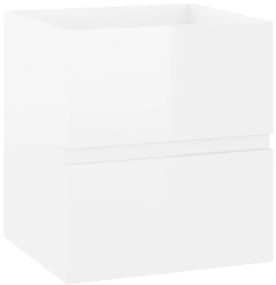 804734 vidaXL Шкаф за мивка, бял гланц, 41x38,5x45 см, инженерно дърво
