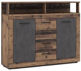 Комод RUNA тъмнокафяв/антрацит