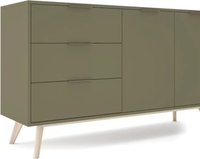Зелен матов скрин 140x81x40 cm Campus – Marckeric