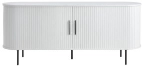 Бял скрин с плъзгащи се врати 180x76x45 cm Nola – Unique Furniture