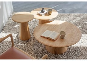 Кръгла странична масичка от масивен дъб ø 55 cm Mushroom – Gazzda