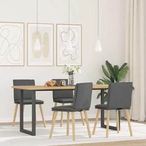3315356 vidaXL Трапезни столове, 4 бр, тъмносиви, текстил