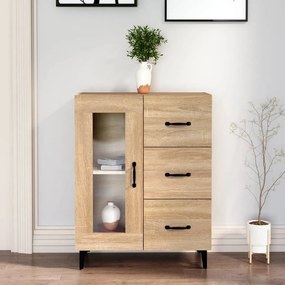 812216 vidaXL Сайдборд, дъб сонома, 69,5x34x90 см, инженерно дърво
