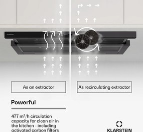 Klarstein Mariana 90 Neo, плосък абсорбатор, 90 см, 640 м³/ч, извличане, LED