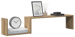 856613 vidaXL Стенни рафтове 2 бр дъб артизан 100x15x20см инженерно дърво