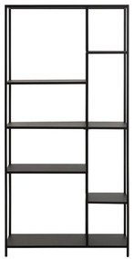 Черна метална библиотека 80x165 cm Newcastle – Actona