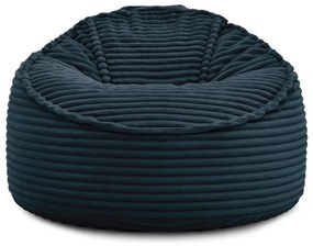 Тъмносин пуф от рипсено кадифе Socrate – Bobochic Paris