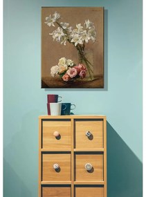 Репродукция на картина на Анри Фантин-Латур - , 45 x 60 cm Roses and Lilies - Fedkolor