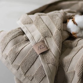 Бежова памучна кърпа за баня 70x133 cm Geo - Mette Ditmer Denmark