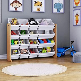 GINGER HOME Органайзер/етажерка 4 нива WOOD/WHITE