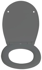 Сива тоалетна седалка от неръждаема стомана Vorno - Wenko