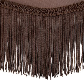 Подова лампа черна с кафяв абажур и бял интериор 45 см - Classico