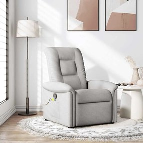 4015635 vidaXL Масажен стол за лежанка Cloud Grey Fabric