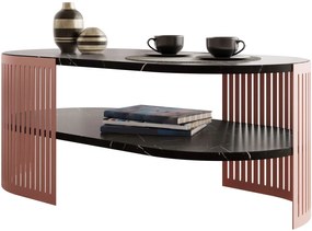 Холна маса Fikoli Ember II-Черен мрамор