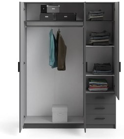 Тъмносив гардероб 147x200 cm Sprint – Tvilum