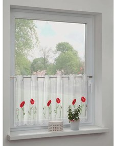 Бяла завеса 155x45 cm Poppies – Sehlbach