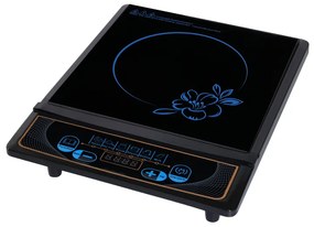 Единичен индукционен котлон Elite EIP-1252M, 1500W, Сензорно управление, LED дисплей, Защита от прегряване, Черен/мат