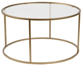 Кафе маса Aurum, цвят Златен Прозрачен